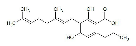Cannabigerovarinic acid (CBGVA) Chemical Structure